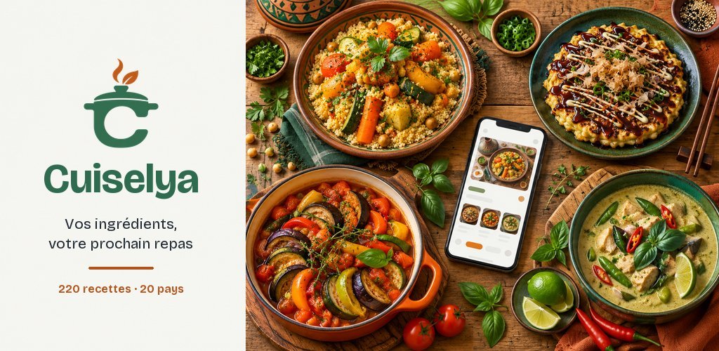 Plats du monde et application Cuiselya